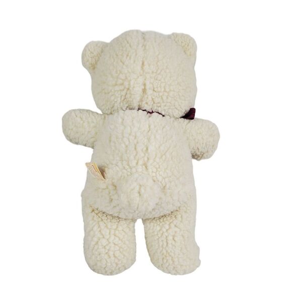 Vintage Etone Teddy Bear Plush 14" Cream Red Tongue Stuffed Animal Korea Lovey - Picture 2 of 11